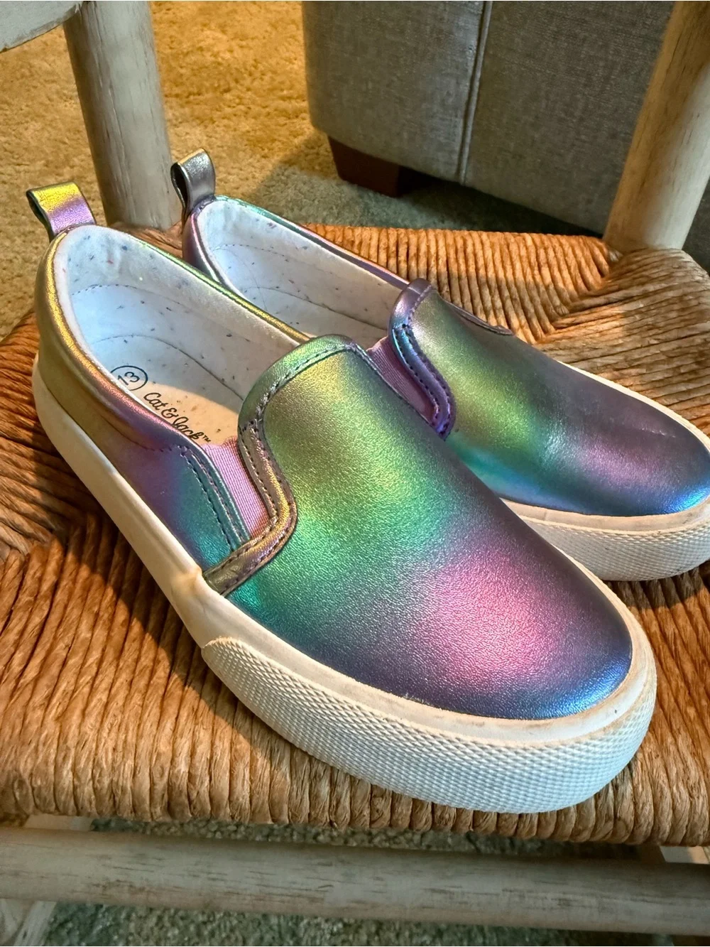 Cat and Jack Iridescent Slip-On Sneakers